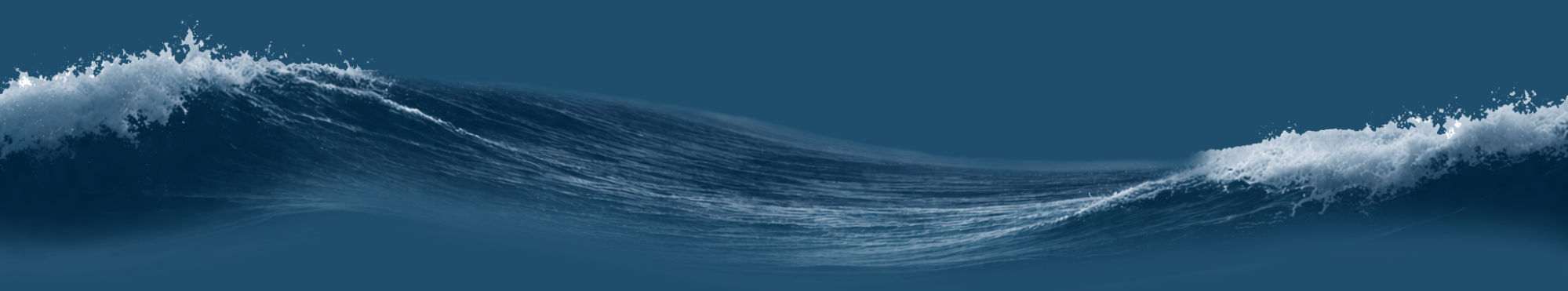 A minimalist image of ocean waves against a dark blue background.
